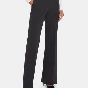 THEORY Demitria Wool Stretch Flared Pants in Poly, Black, NEW with tags, Size 4